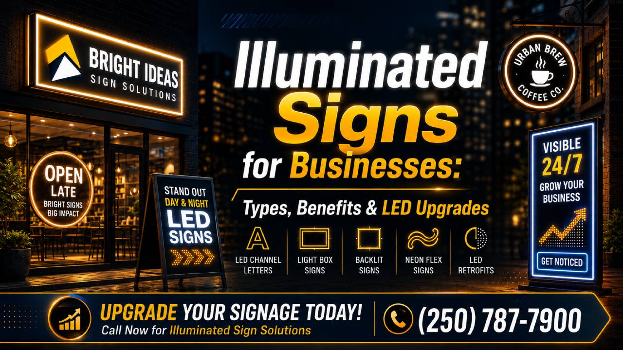 Illuminated Signs for Businesses: Types, Benefits & When to Upgrade to LED