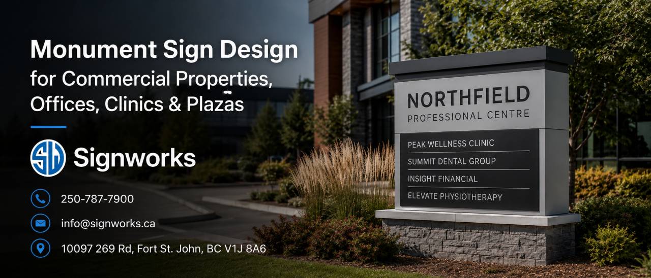 Monument Sign Design for Commercial Properties, Offices, Clinics & Plazas