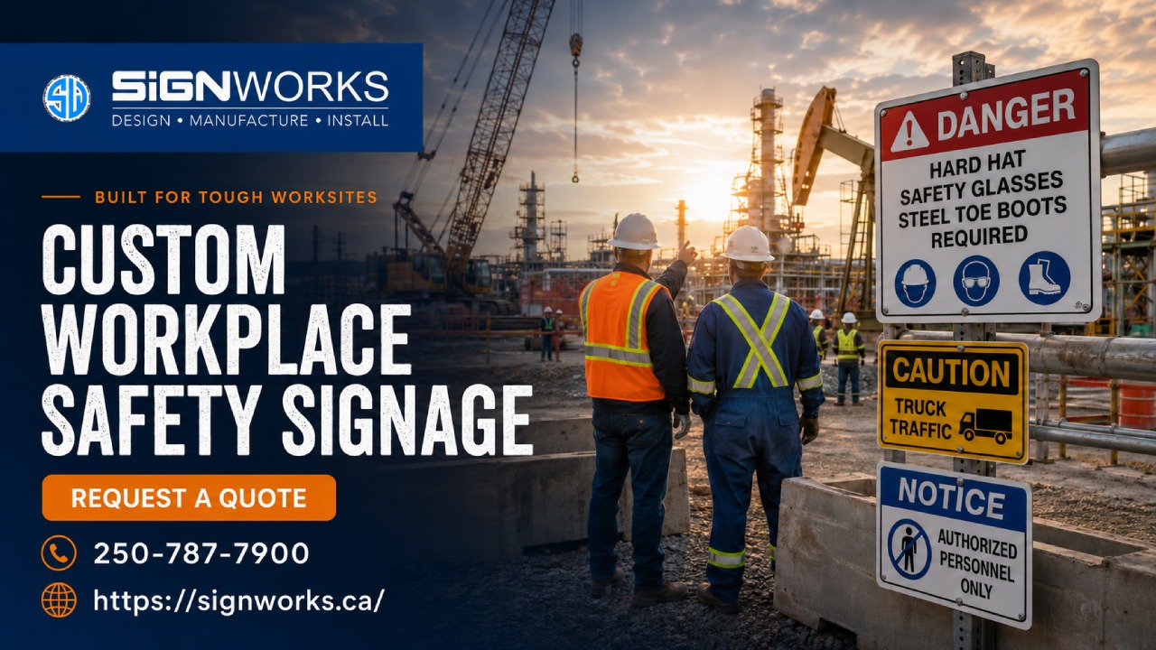 Custom Workplace Safety Signage for Industrial, Construction and Oilfield Sites