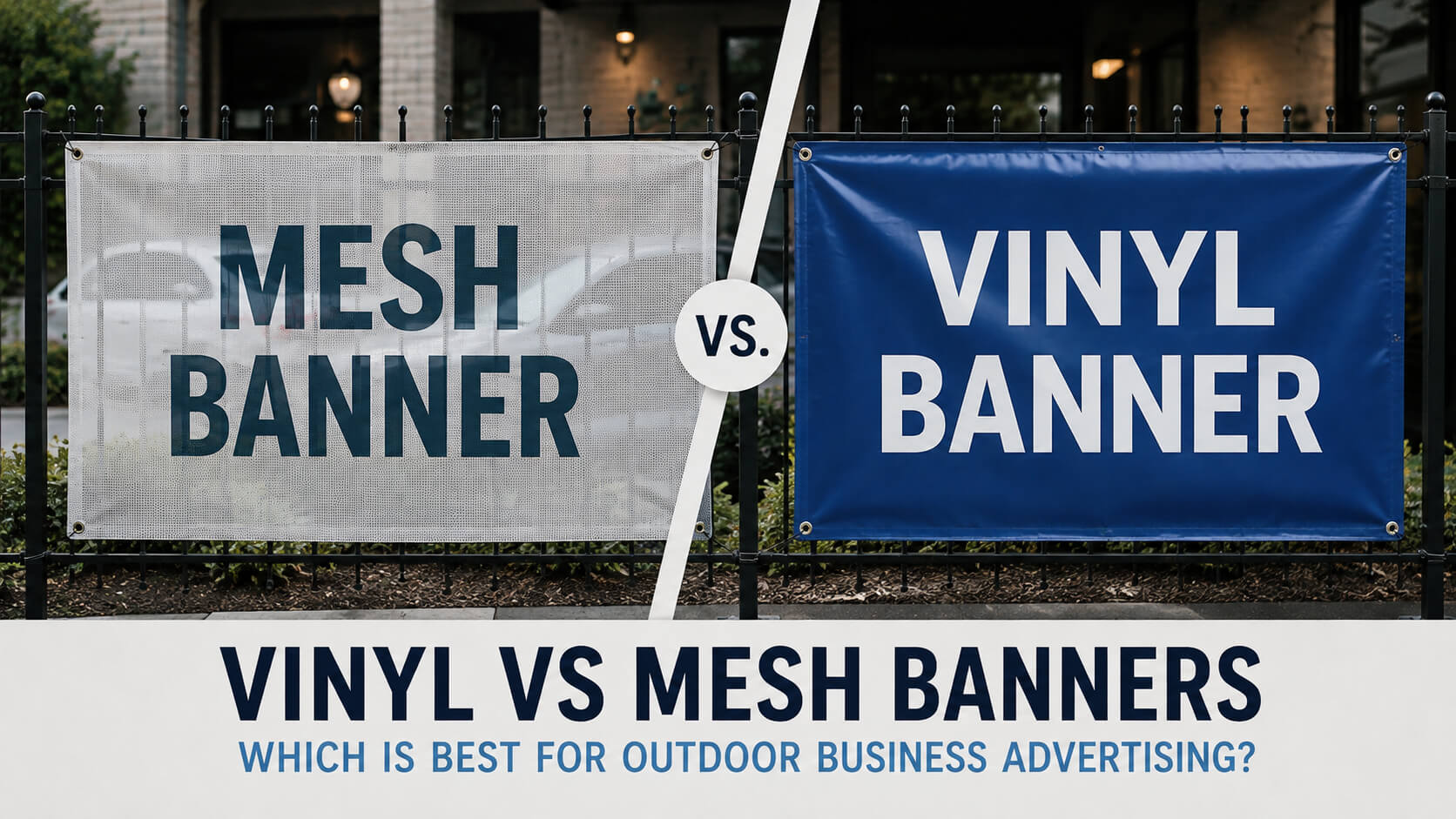 Vinyl vs Mesh Banners: Which Is Best for Outdoor Business Advertising?